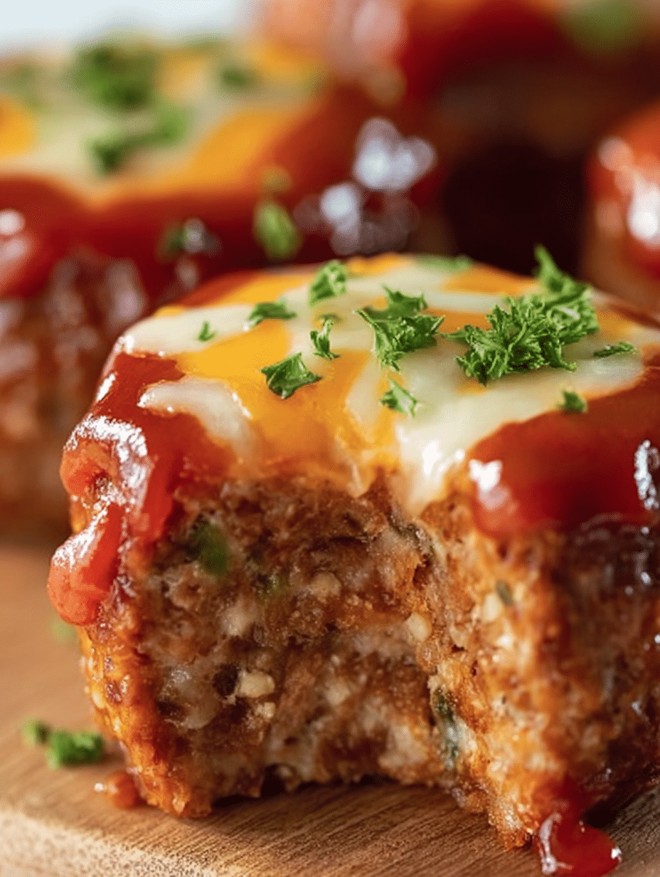 Cheesy Stuffed Meatloaf Bites