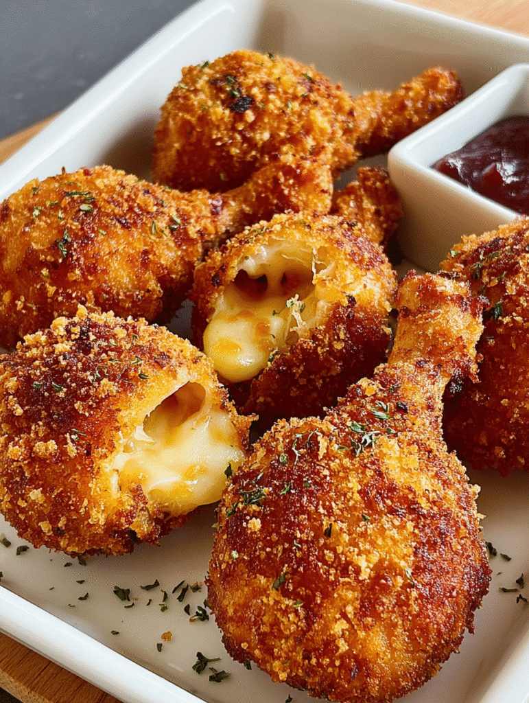 Crispy Stuffed Chicken Lollipops