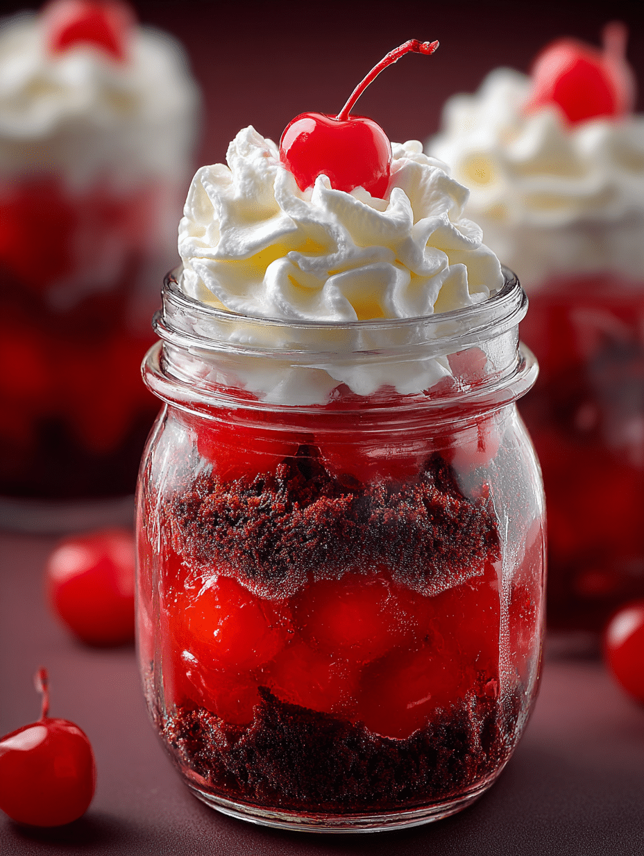 Dr Pepper Cherry Cola Cake Jars
