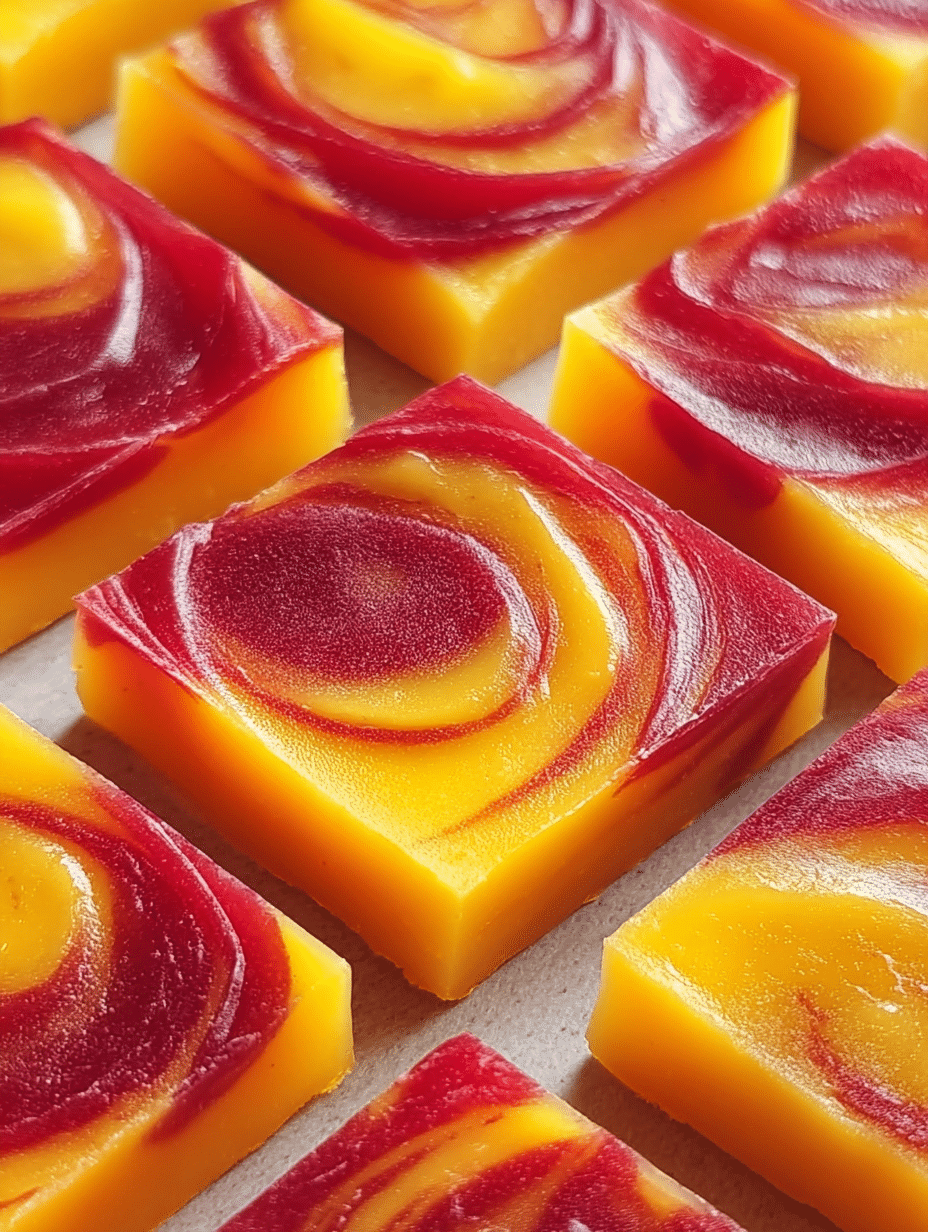Easy Tie-Dye Mango Strawberry Fruit Leathers