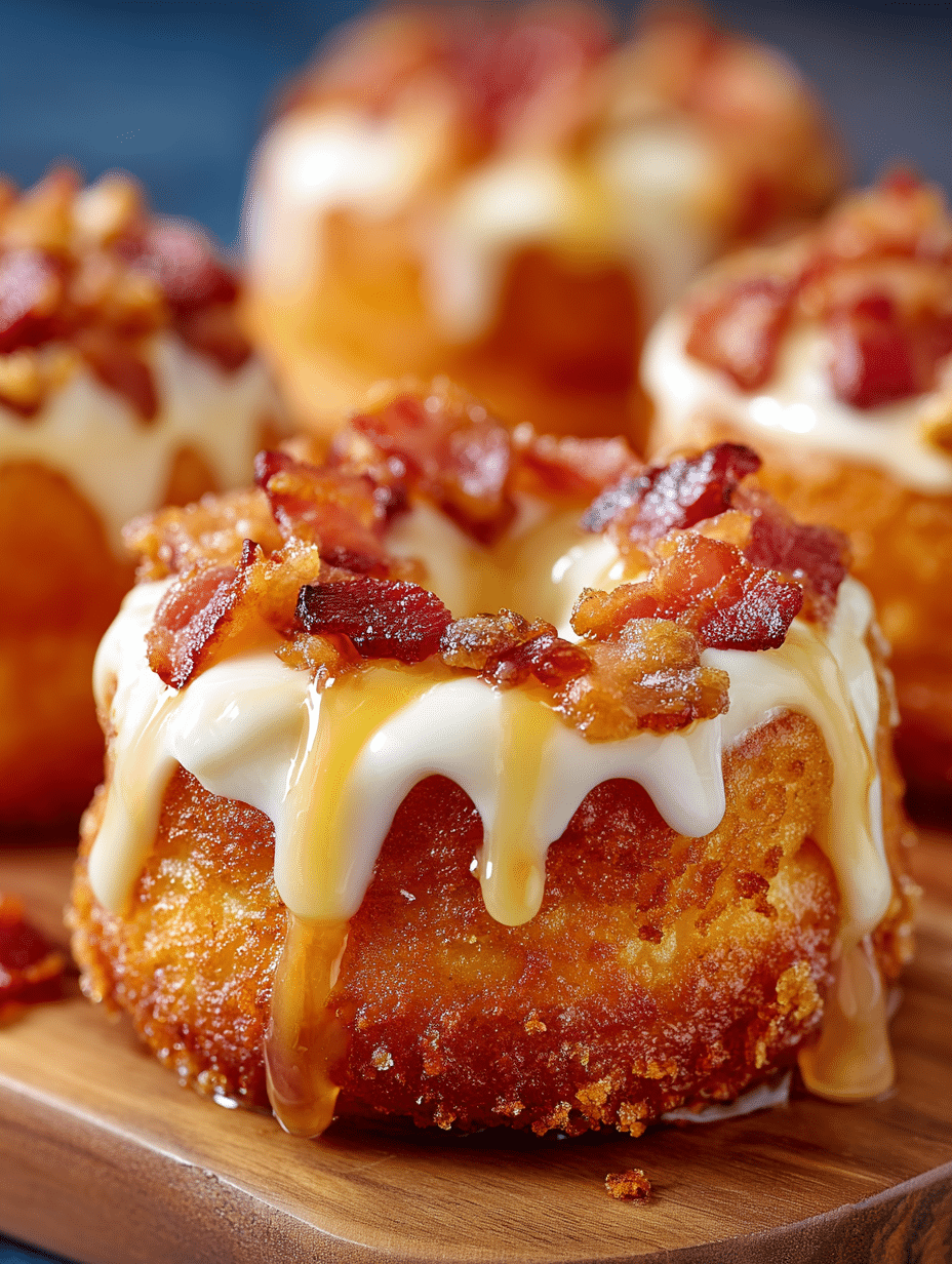 Maple Bacon Churro Donuts: A Sweet, Crispy Delight! 2 Maple Bacon Churro Donuts
