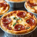 Mini Pizza Pot Pies: A Fun Twist on Classic Pizza! 3 Mini Pizza Pot Pies