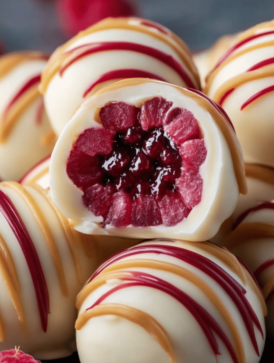 Raspberry White Chocolate Truffles: Indulge in Bliss! 2 Raspberry White Chocolate Truffles