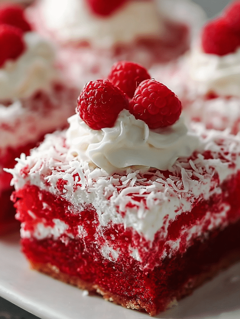 Raspberry Zinger Poke Cake