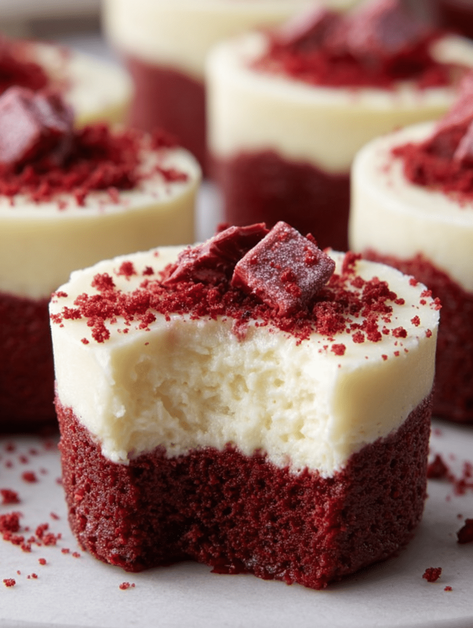 Red Velvet Cheesecake Mini Brownies