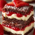 Strawberry Cream Brownie Stacks to Impress Your Guests 3 Strawberry Cream Brownie Stacks
