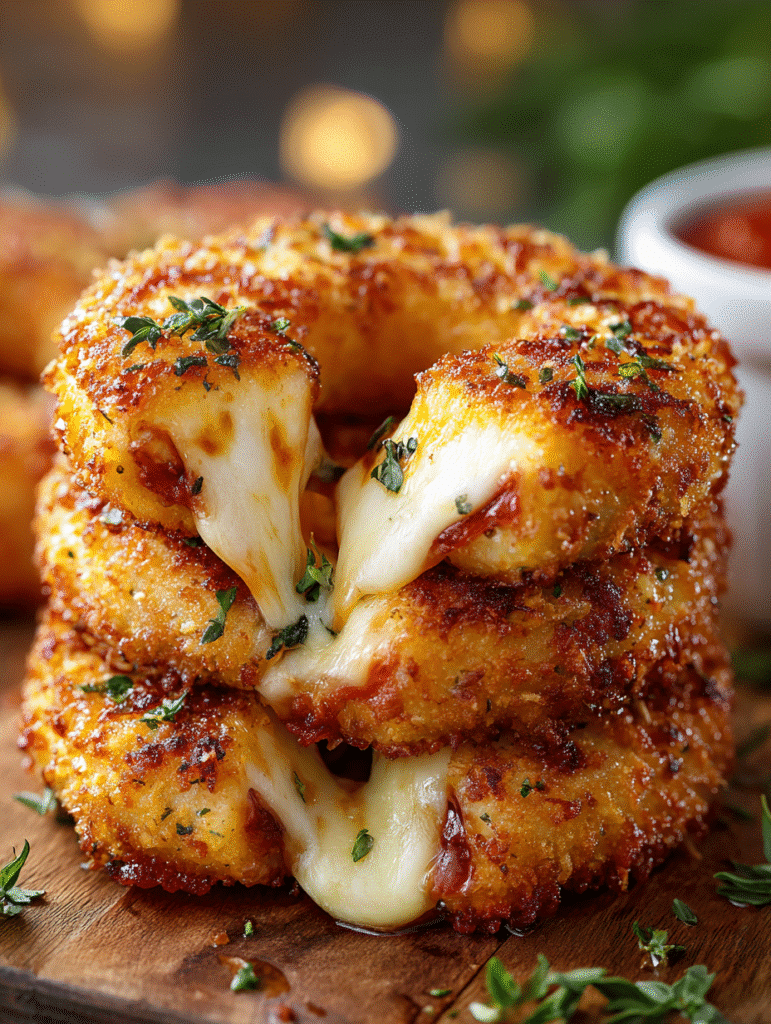 Stuffed Pizza Onion Rings