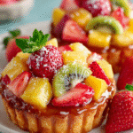 Tropical Fruit Pizza Pies: Delight in Mini Paradise Tarts! 3 Tropical Fruit Pizza Pies (Mini Paradise Tarts)