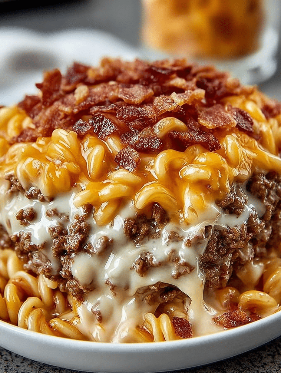 Bacon Cheeseburger Pasta Bake