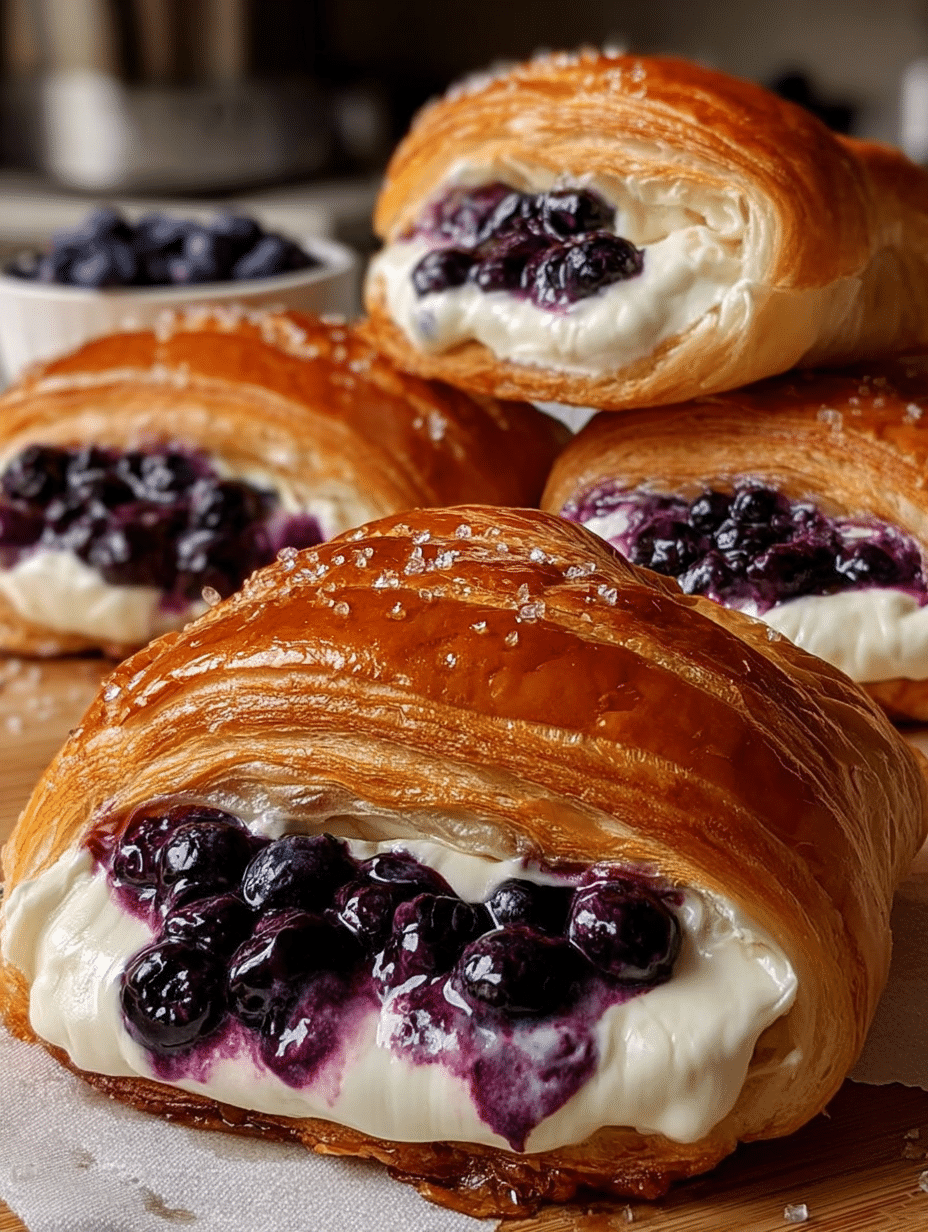 Blueberry Cream Cheese Crescent Rolls are a must-try! 4 Blueberry Cream Cheese Crescent Rolls