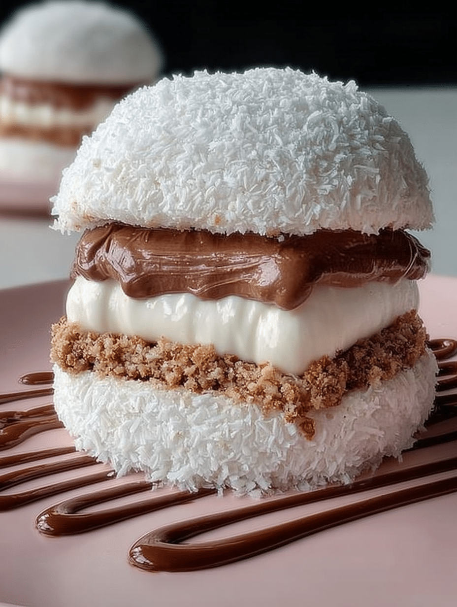 Coconut Snowball Choco Sandwich