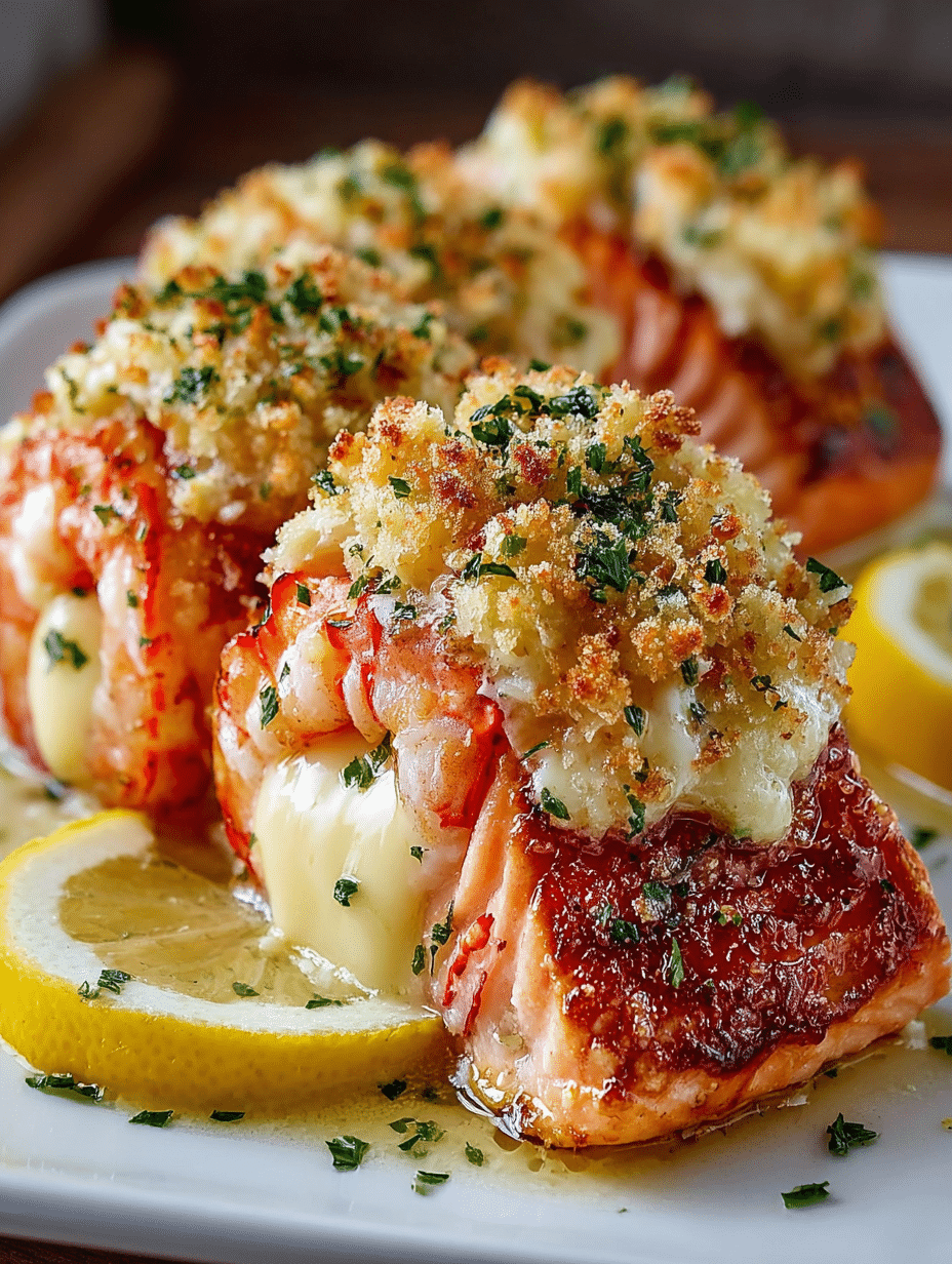 Crab and Shrimp Stuffed Salmon