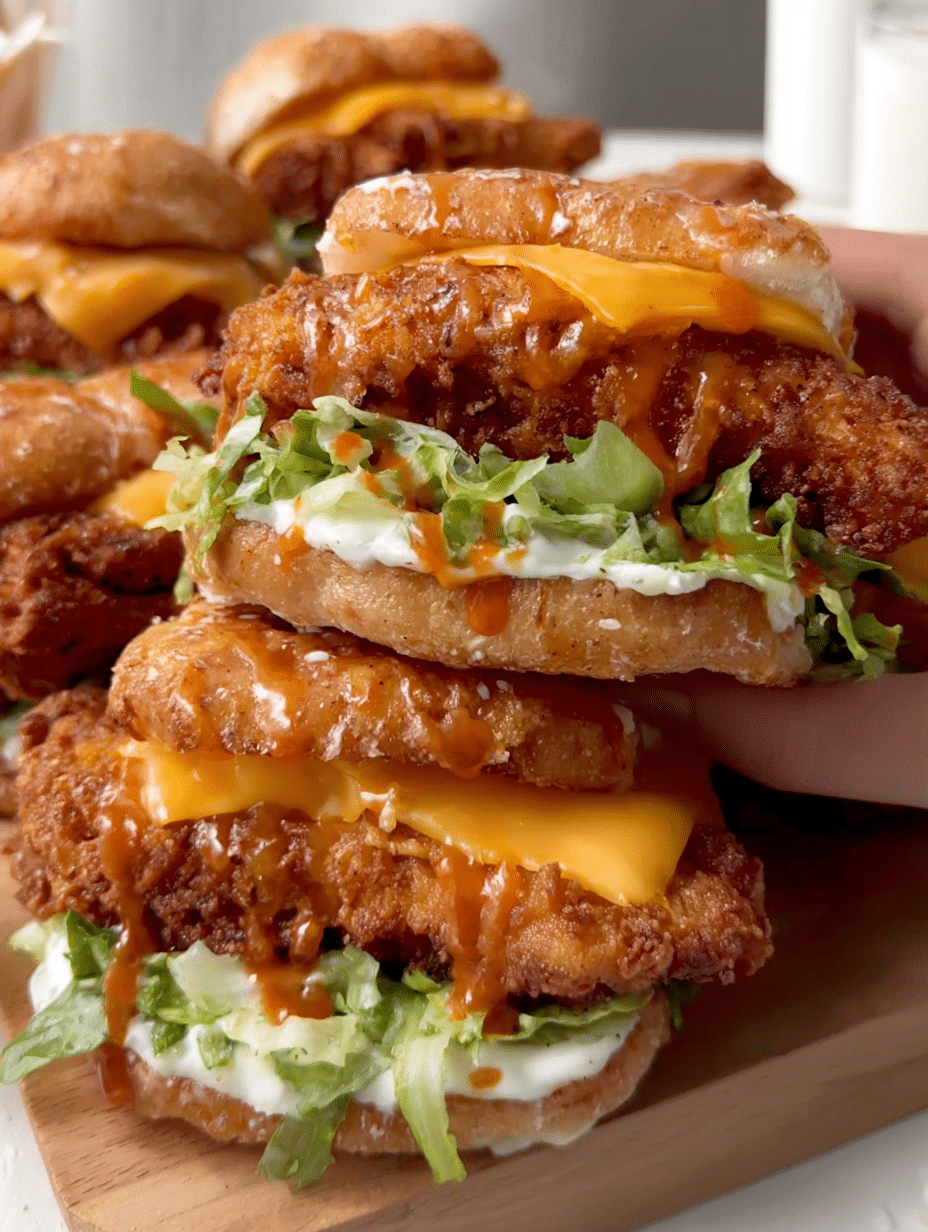 Crispy Chicken Sandwich Stacks