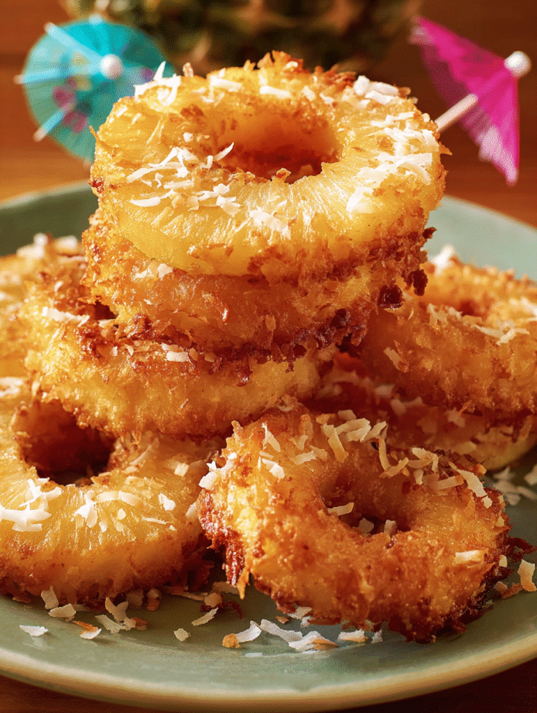 Crispy Piña Colada Pineapple Rings