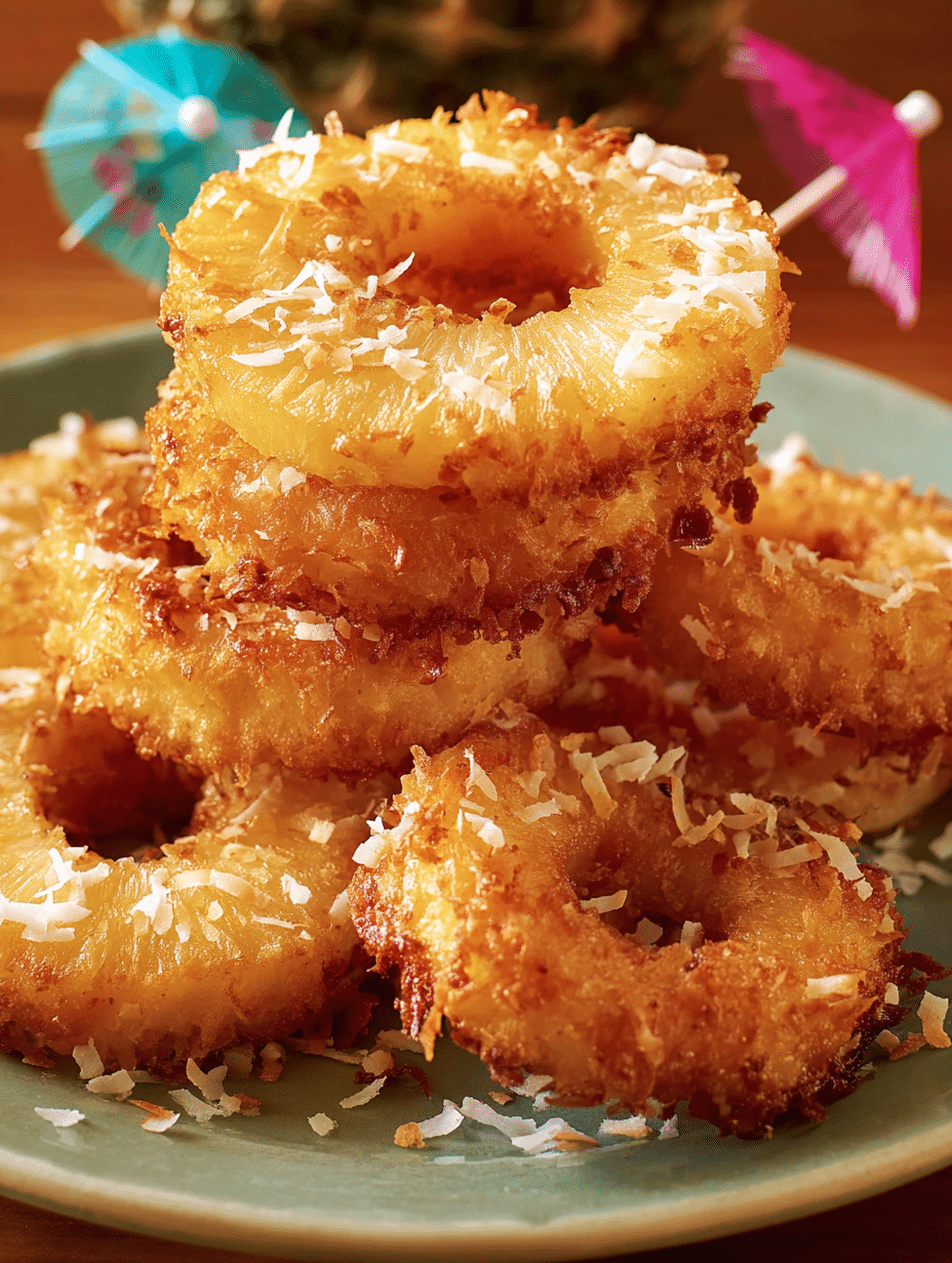 Crispy Piña Colada Pineapple Rings