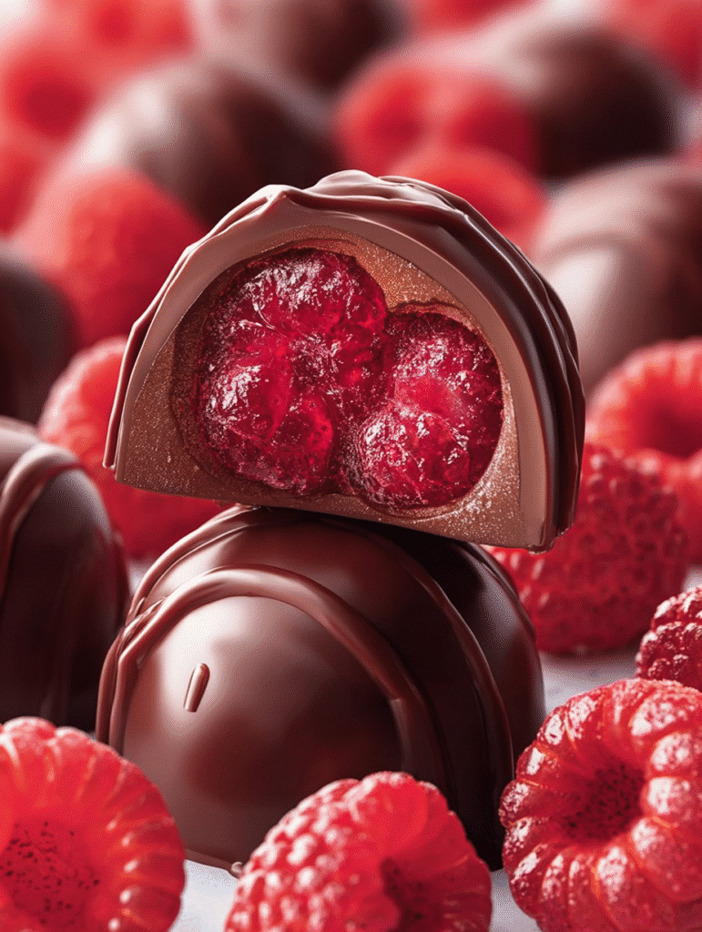 Dark Chocolate Raspberry Bombs