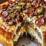 Deep-Dish Pizza Burger Pie: A Hearty Recipe to Savor! 6 Deep-Dish Pizza Burger Pie