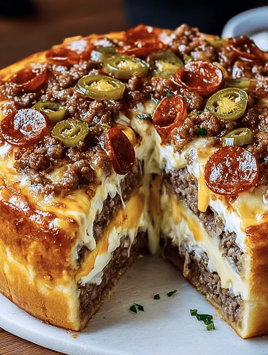 Deep-Dish Pizza Burger Pie