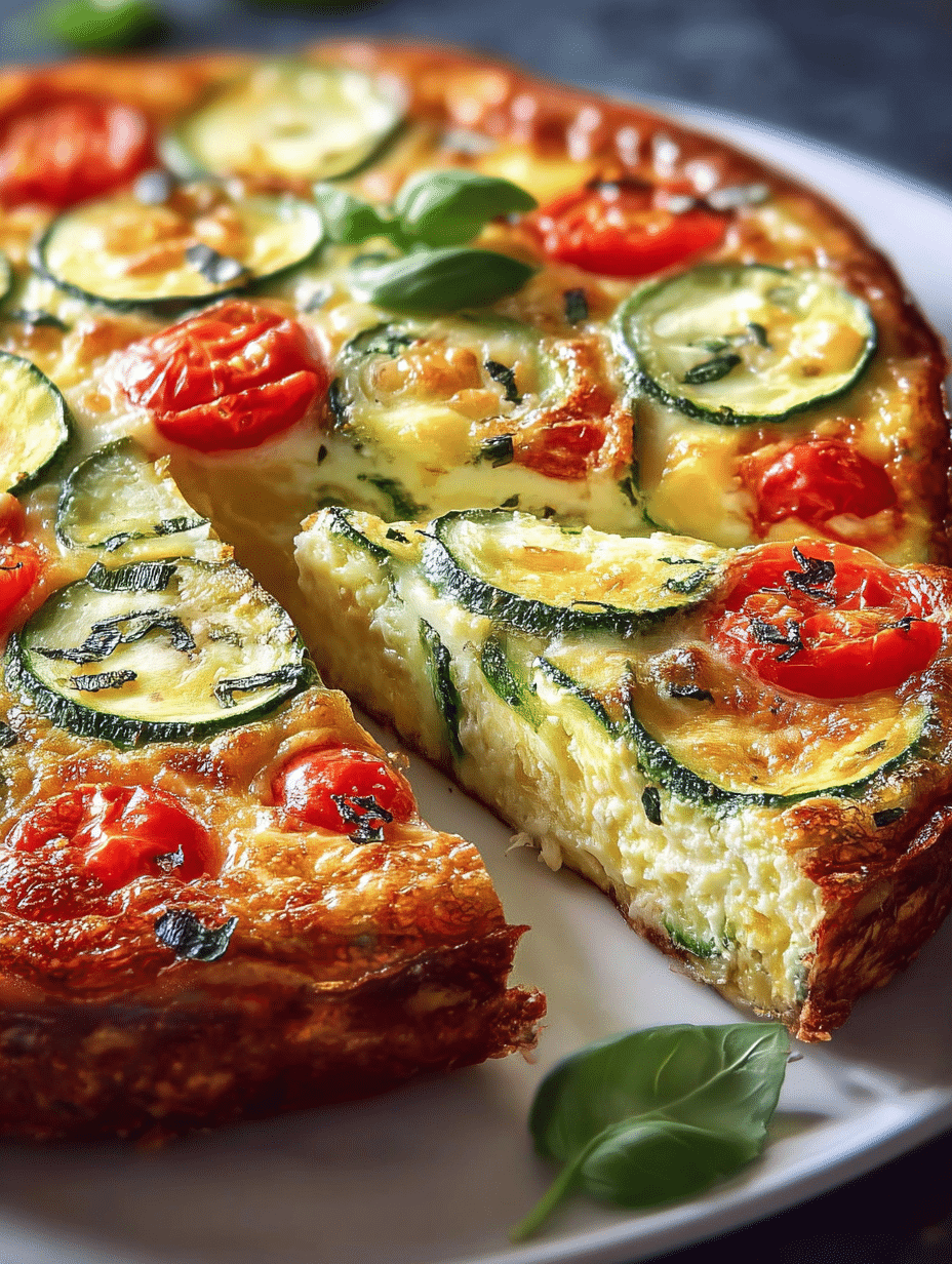 Flavorful Basil Crustless Zucchini Quiche