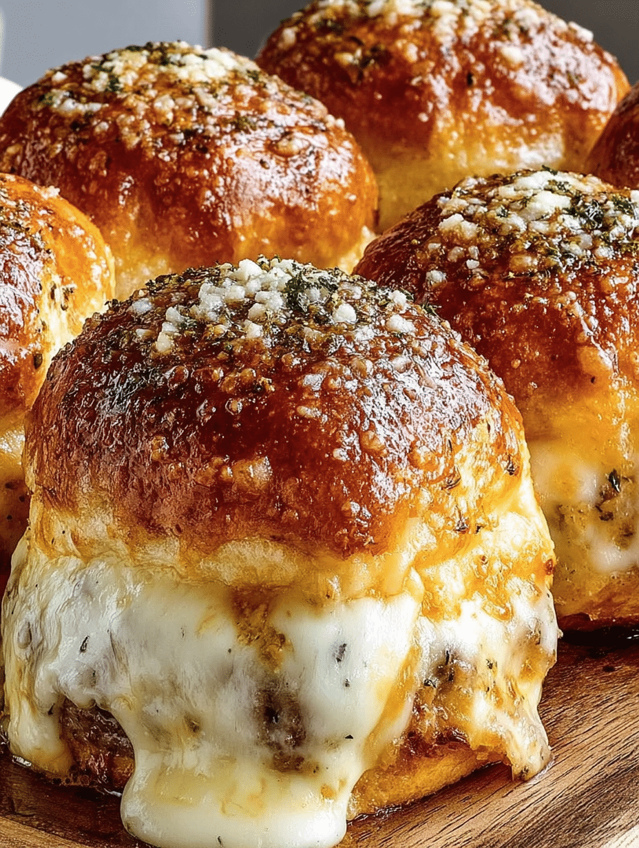 Garlic Parmesan Cheeseburger Bombs