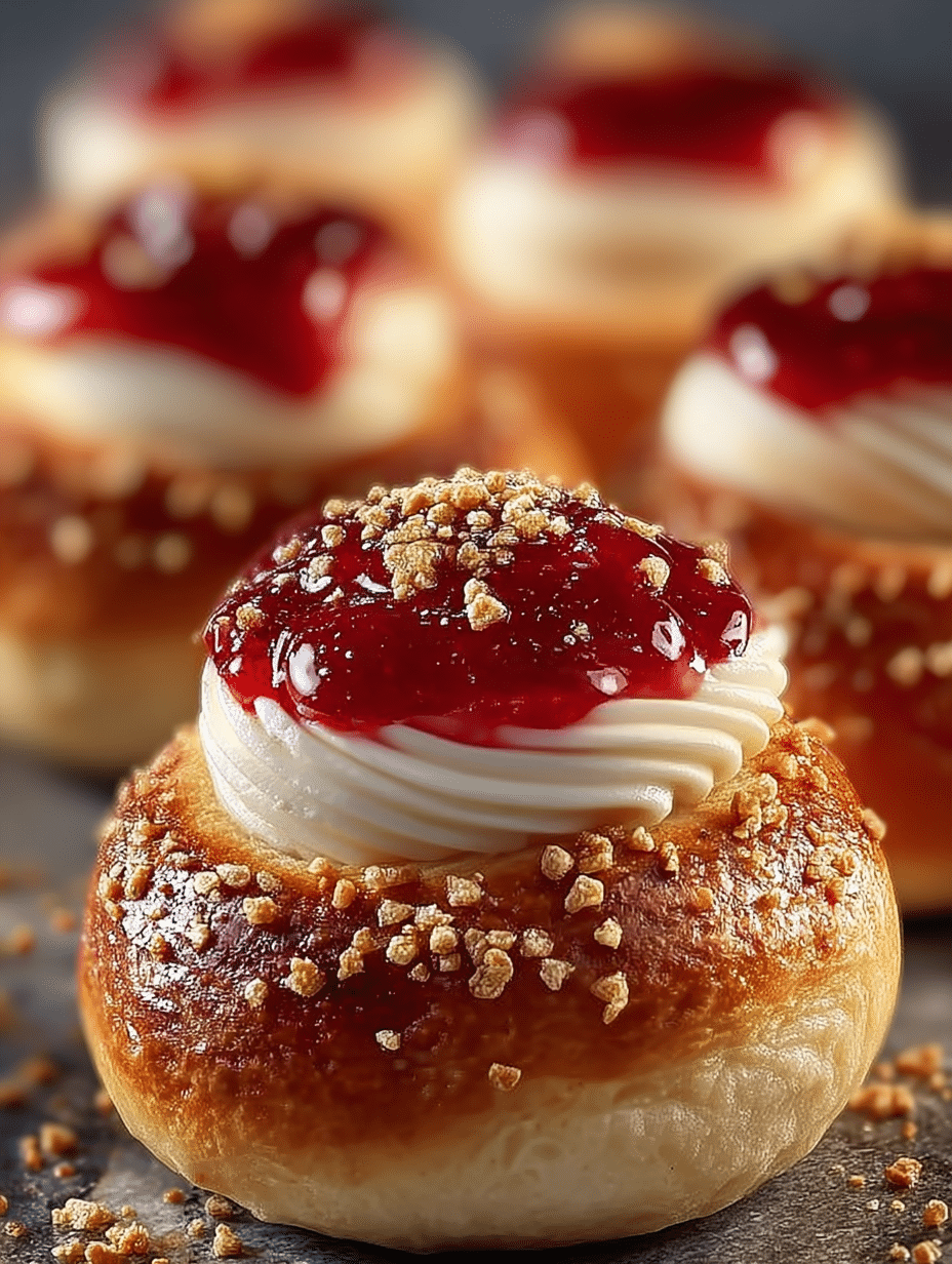 Mini Jam & Cream Brioche Swirls: A Sweet Delight Awaits! 2 Mini Jam & Cream Brioche Swirls