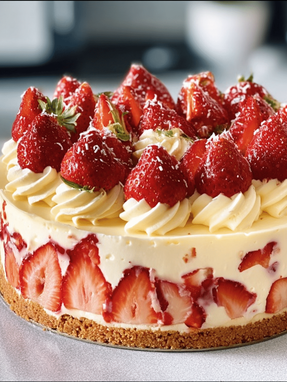 No-Bake Strawberry Cheesecake