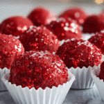 Red Velvet Cake Truffles with Sparkle