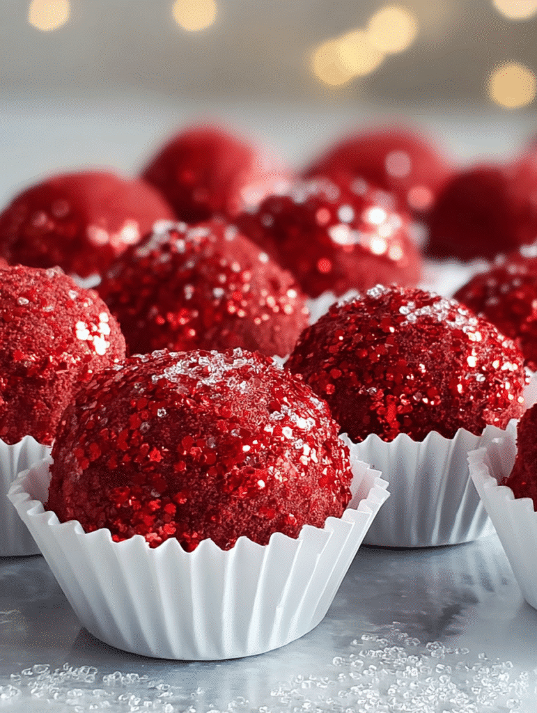 Red Velvet Cake Truffles with Sparkle