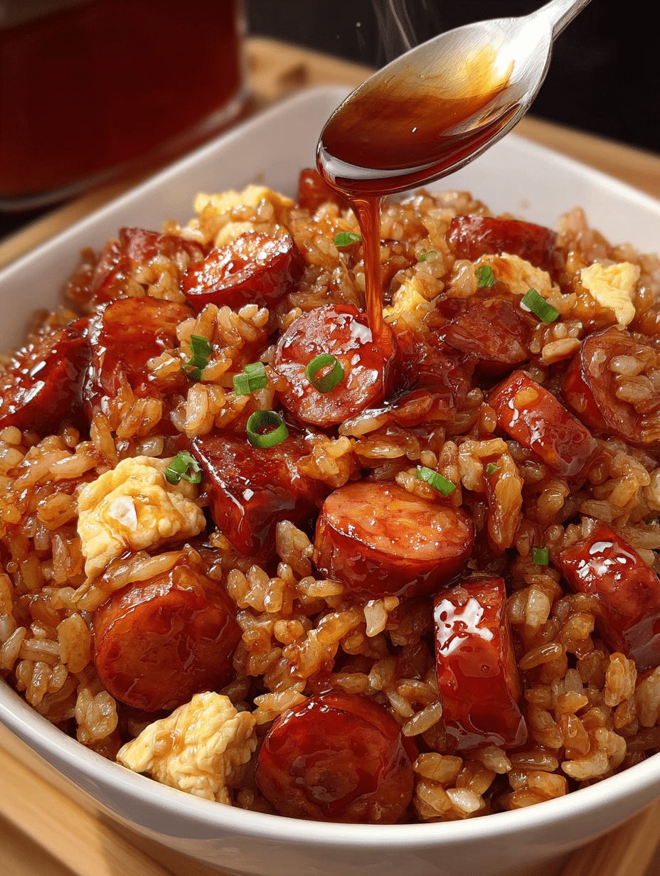 Sticky Sausage & Egg Fried Rice