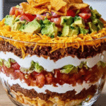 Towering Seven-Layer Taco Salad: A Colorful Delight! 6 Towering Seven-Layer Taco Salad