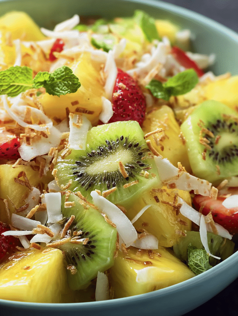 Tropical Pineapple Kiwi Salad with Honey-Lime Drizzle