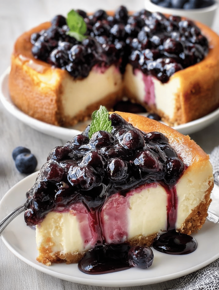 Velvety Blueberry Cheesecake
