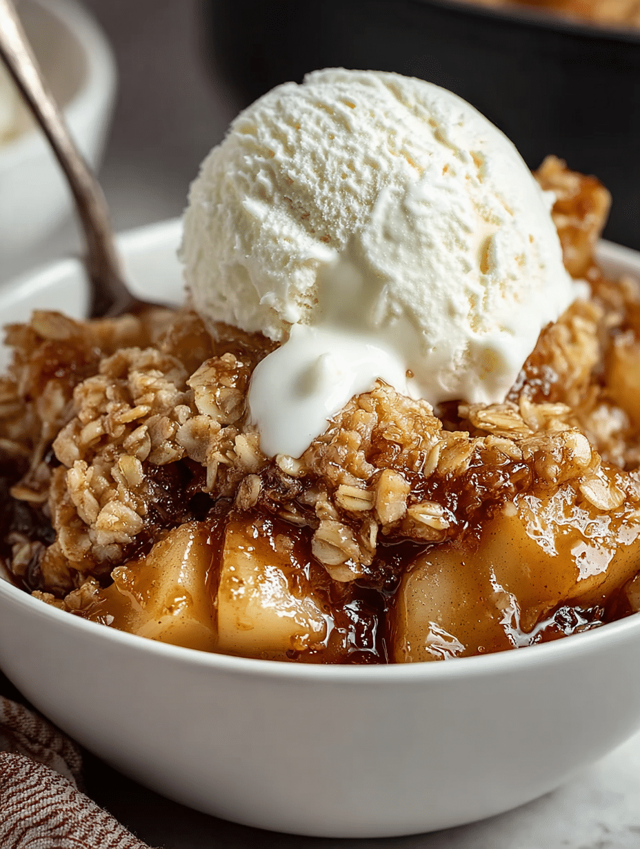 10-Minute Skillet Apple Crisp à la Mode