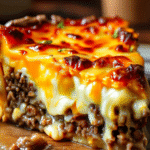 Cheesy Beef Shepherd’s Pie Bake