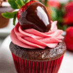 Chocolate-Dipped Strawberry Cupcakes