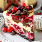 Cranberry Chocolate Swirl Cheesecake