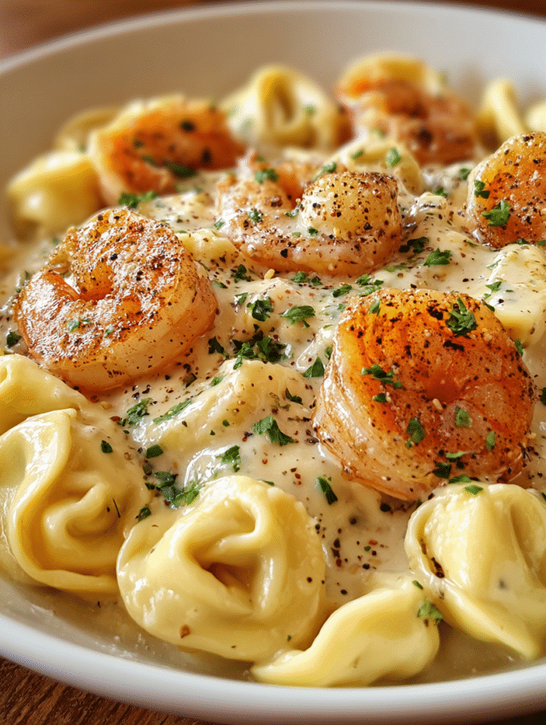 Creamy Shrimp Alfredo Tortellini