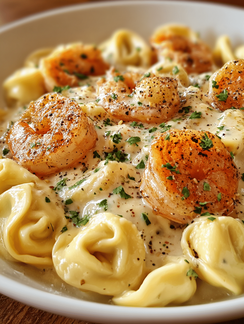 Creamy Shrimp Alfredo Tortellini