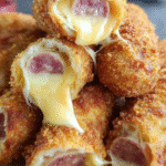 Crispy Cheese-Stuffed Corn Dog Rolls: A Tasty Treat! 6 Crispy Cheese-Stuffed Corn Dog Rolls