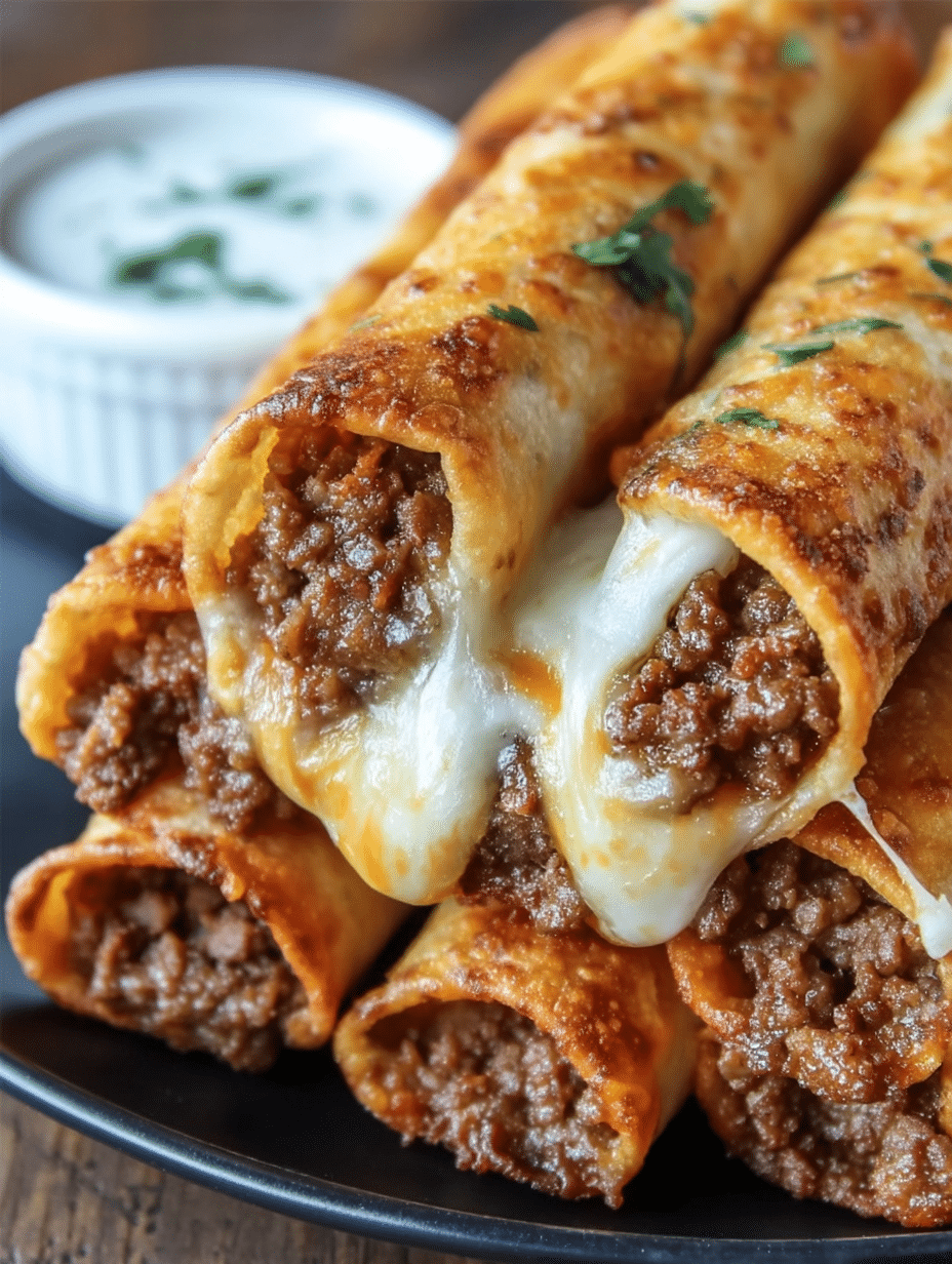 Crispy Cheesy Beef Taquitos: A Delicious Easy Recipe! 2 Crispy Cheesy Beef Taquitos