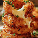 Crispy Mozzarella-Stuffed Onion Rings