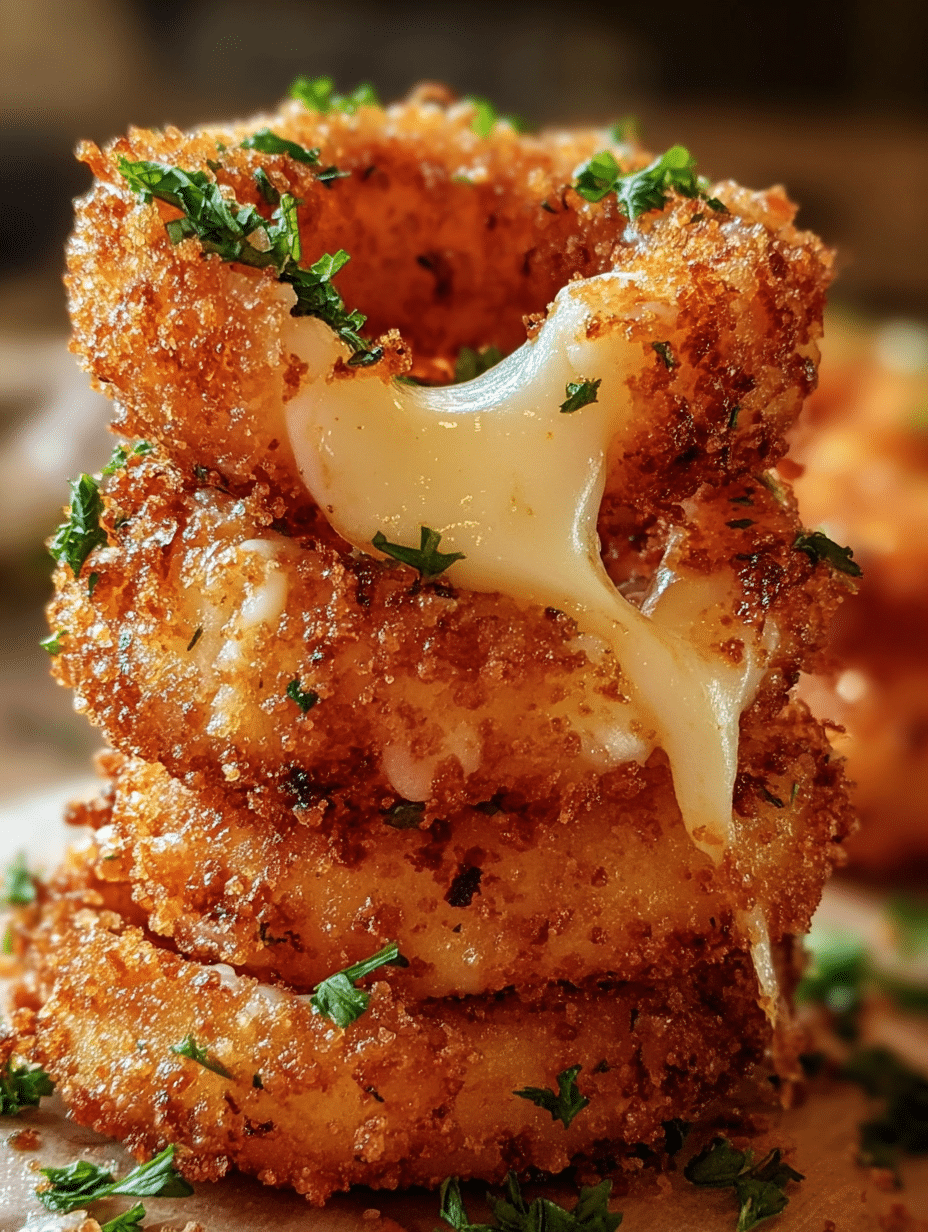 Crispy Mozzarella-Stuffed Onion Rings