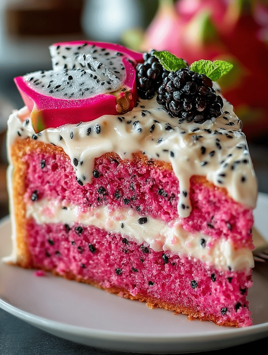 Dragon Fruit Velvet Cake