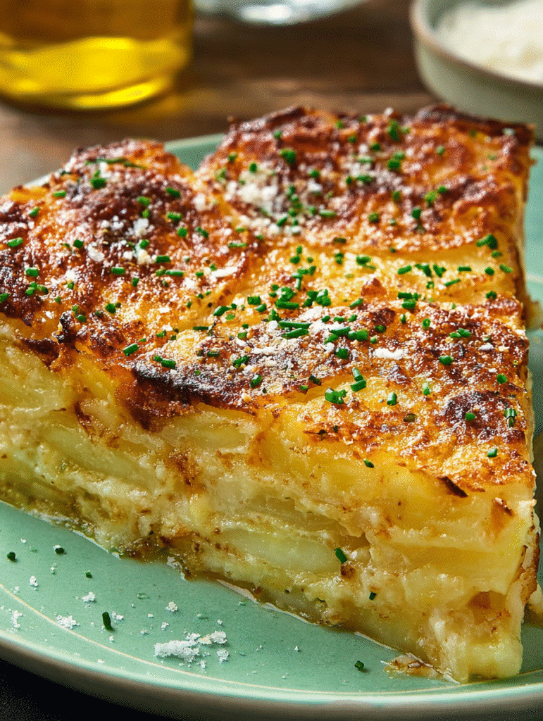 Golden Parmesan Potato Gratin