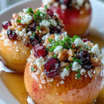Honey-Baked Apples with Cranberry Walnut Crumble