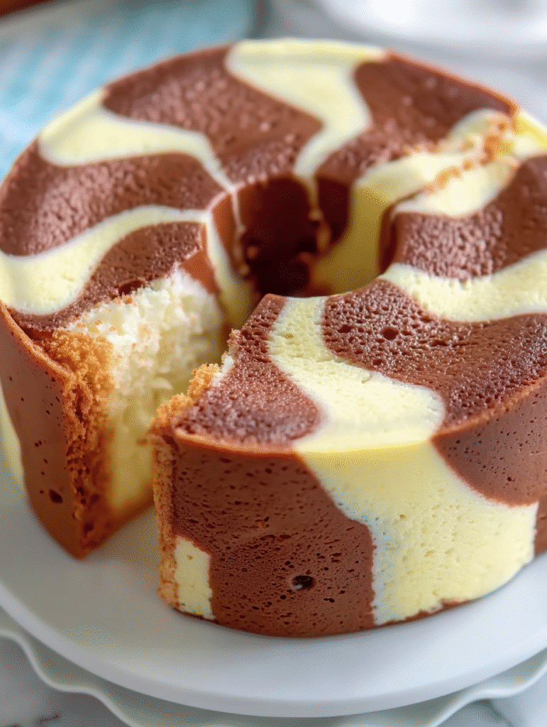 Marbled Yogurt Chiffon Cake