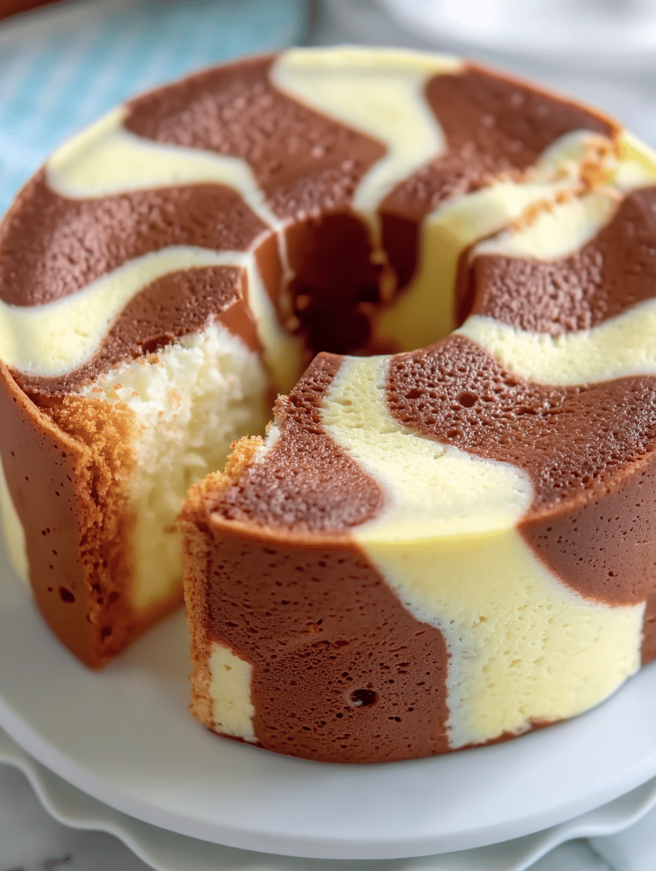 Marbled Yogurt Chiffon Cake