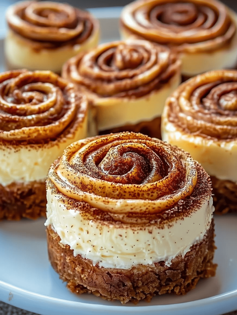 Mini Cinnamon Roll Cheesecakes: A Delicious Delight Awaits! 4 Mini Cinnamon Roll Cheesecakes