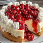 No-Bake Cherry Cheesecake Delight is a creamy treat! 3 No-Bake Cherry Cheesecake Delight