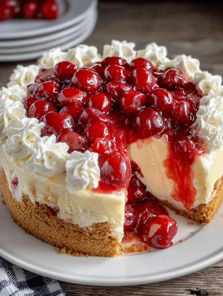 No-Bake Cherry Cheesecake Delight
